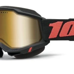 100% Accuri 2 Snowmobile Goggles - Mirrored Lens -taylormade shop 100 accuri2 snowmobile goggle geospace lens geospace mirror red 3