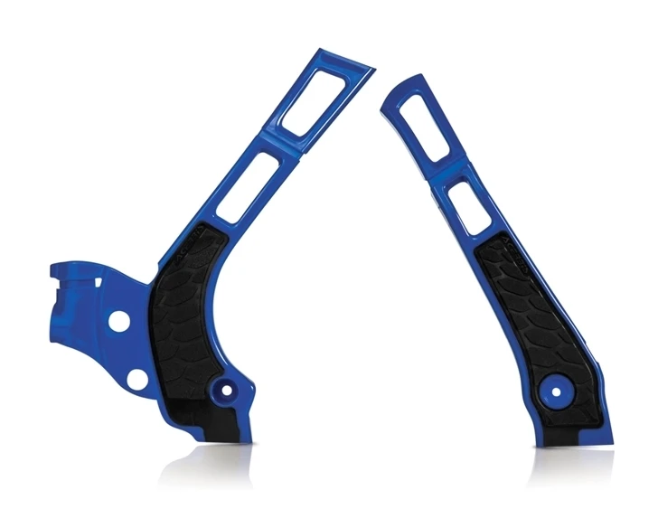 Acerbis X-Grip Frame Guards Yamaha YZ125 / YZ250 / X 2005-2022 Blue/Black [Open Box]
