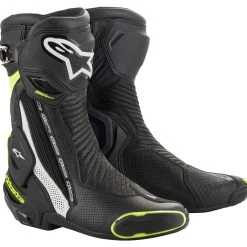 Alpinestars SMX Plus V2 Vented Boots 11 Alpinestars SMX Plus V2 Vented Boots -taylormade shop alpinestars smx plusv2 vented boots black white fluo yellow