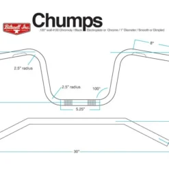 Biltwell Parts Biltwell Chumps 1" Handlebars -taylormade shop biltwell chumps handlebars 1