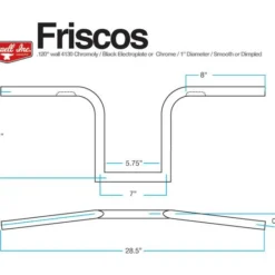 Biltwell Parts Biltwell Frisco 1" Handlebars -taylormade shop biltwell frisco handlebars