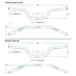 Biltwell Parts Biltwell Tracker Mid 1 1/8" TBW Handlebars -taylormade shop biltwell tracker mid os handlebars 20