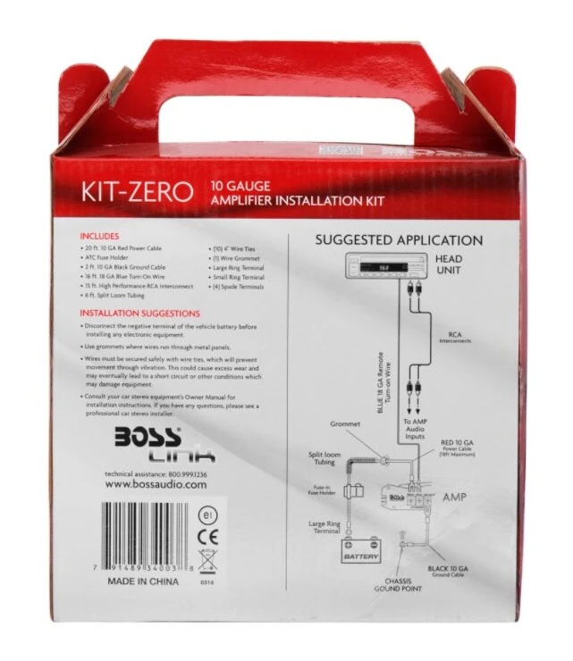 Boss Audio Systems 10-Gauge Amplifier Installation Kit 5 Boss Audio Systems 10-Gauge Amplifier Installation Kit - Image 3