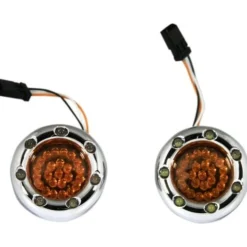 Custom Dynamics LED Dynamic Bullet Rings For JAE Harley CVO 2016-2022 -taylormade shop custom dynamics lamp jae amb amb amb chromew amber lens