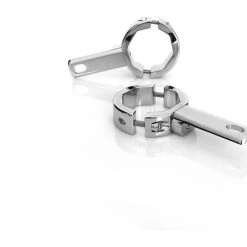 Denali Conventional Fork Tube Auxiliary Light Mount -taylormade shop denali conventional fork tube auxiliary light mount chrome 5