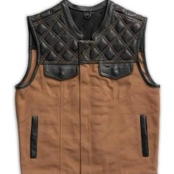 First Manufacturing Hunt Club Leather/Canvas Vest