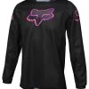 Fox Racing Youth Girl's Blackout Jersey -taylormade shop fox racing yth girls blackout jersey black pink
