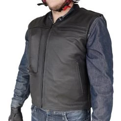 Helite Custom Airbag Vest -taylormade shop helite leather custom vest 2