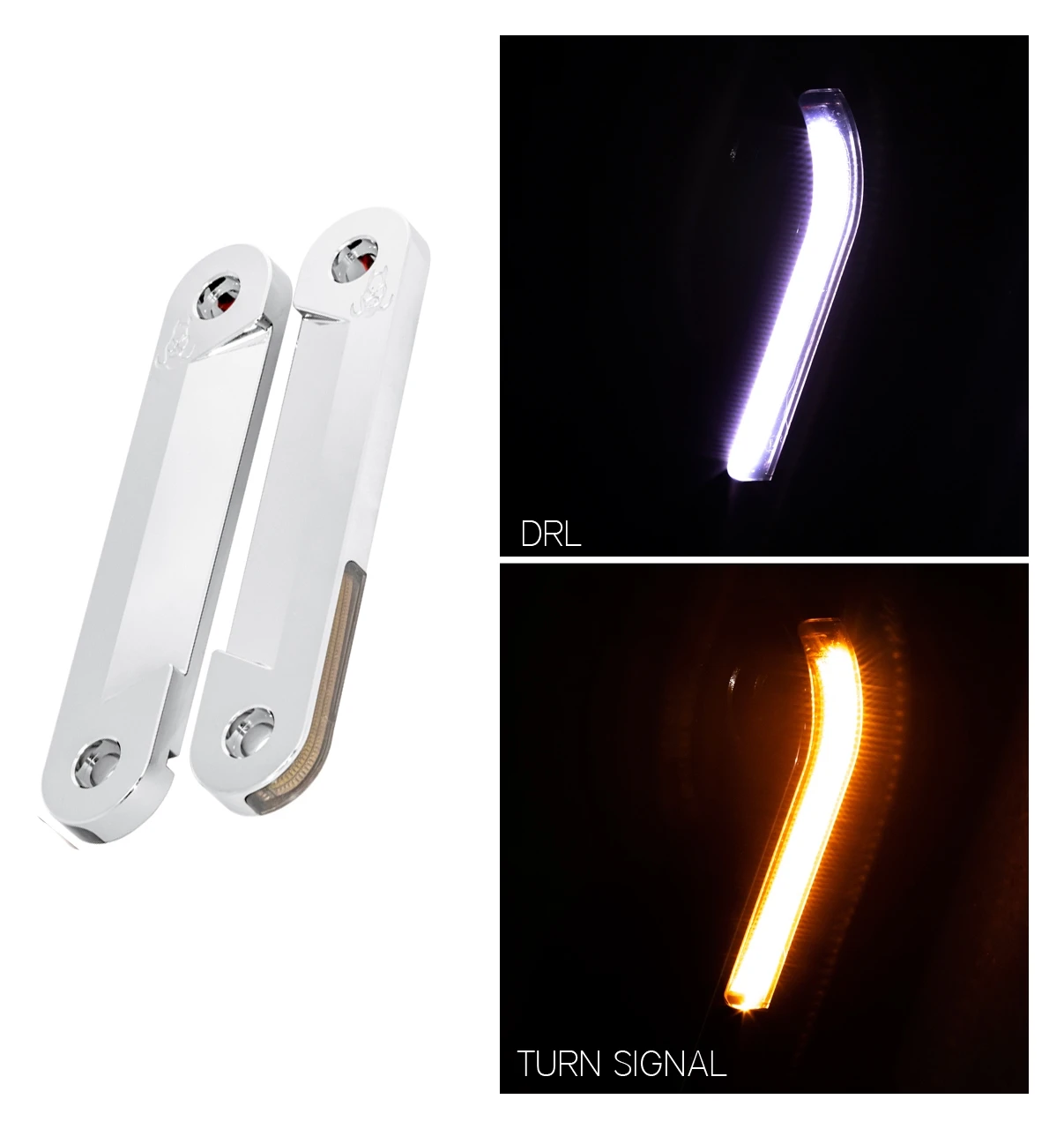 HogWorkz Billet Fork Signal Lights For Harley Touring 1997-2023 - Image 5