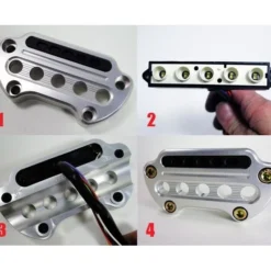 Joker Machine Riser Handlebar Top Clamp Indicator Light Cutout For Harley -taylormade shop joker machine clamp w instr cutout 2