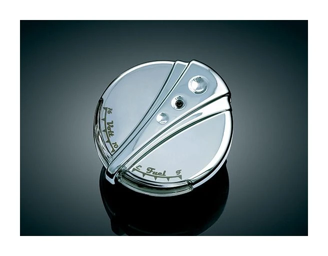 Kuryakyn LED Cap Gas Fuel And Battery Gauge For Harley 1994-2013 3 Kuryakyn LED Cap Gas Fuel And Battery Gauge For Harley 1994-2013