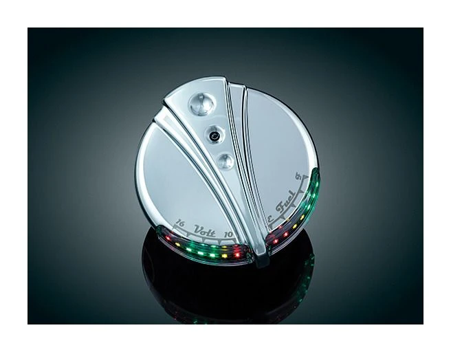 Kuryakyn LED Cap Gas Fuel And Battery Gauge For Harley 1994-2013 4 Kuryakyn LED Cap Gas Fuel And Battery Gauge For Harley 1994-2013 - Image 2