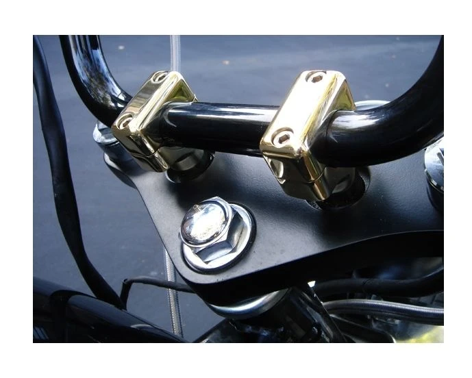 LA Choppers Brass Handlebar Risers For Harley 4 LA Choppers Brass Handlebar Risers For Harley - Image 2