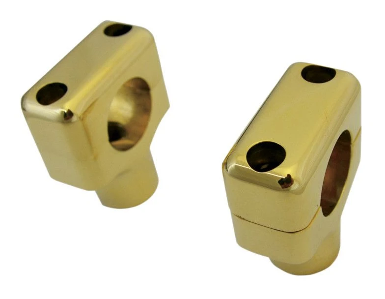 LA Choppers Brass Handlebar Risers For Harley 3 LA Choppers Brass Handlebar Risers For Harley