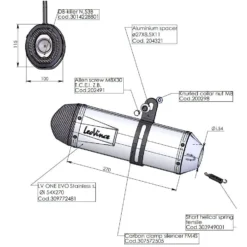 LeoVince LV One EVO Weld-On Muffler -taylormade shop leo vince lv one evo universal muffler 1