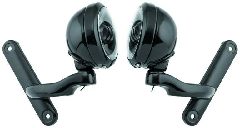 Letric Lighting Co. 4.5" LED Fog/Passing Lights W/ Bucket And Bracket For Harley 1997-2023