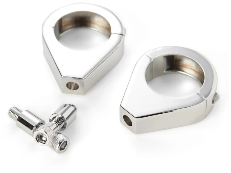 Milwaukee Twins Chrome 39mm Turn Signal Fork Clamps 3 Milwaukee Twins Chrome 39mm Turn Signal Fork Clamps