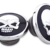 Milwaukee Twins Skull Gas Cap Set For Harley Softail 1996-1999 -taylormade shop milwaukee twins skull gas cap set for harley softail19961999