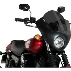 Puig Dark Night Semi-Fairing Harley Davidson Street 750 2017-2020 -taylormade shop puig dark night semi fairing harley davidson street75020172020 5