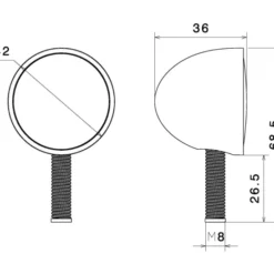 Rizoma Cafe Racer Tail Light -taylormade shop rizoma kit rear light