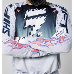 Shift Black Label Lean Jersey -taylormade shop shift3lack label lean jersey white blue fade pink 2