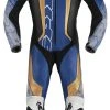 Spidi Supersonic Pro Perforated Race Suit -taylormade shop spidi supersonic perf pro racesuit black blue gold46 scaled