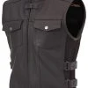 Street & Steel Brawler Leather Vest -taylormade shop street steel brawler leather vest black scaled
