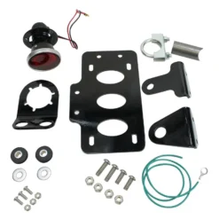 TC Bros Round 2" Side Mount Tail Light / License Plate Bracket -taylormade shop tc bros round2 side mount tail light license plate bracket 2