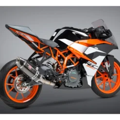 Yoshimura R77 Works 3/4 Race Slip-On Exhaust KTM RC390 / 390 Duke 2017-2020 -taylormade shop yoshimura ktm390 duke rc3902017 race r773 qtr ss ss cf works finish 10