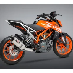 Yoshimura R77 Works 3/4 Race Slip-On Exhaust KTM RC390 / 390 Duke 2017-2020 -taylormade shop yoshimura ktm390 duke rc3902017 race r773 qtr ss ss cf works finish 12