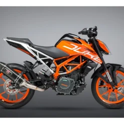 Yoshimura R77 Works 3/4 Race Slip-On Exhaust KTM RC390 / 390 Duke 2017-2020 -taylormade shop yoshimura ktm390 duke rc3902017 race r773 qtr ss ss cf works finish 7