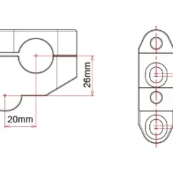 Zeta 7/8" Offset Handlebar Risers -taylormade shop zeta78 offset handlebar risers 6